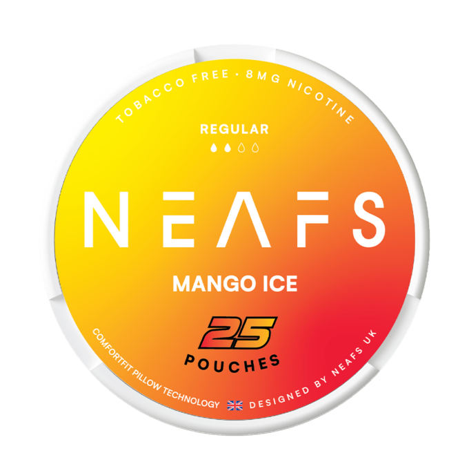 Bolsas de nicotina NEAFS Hielo de mango, paquete de 5
